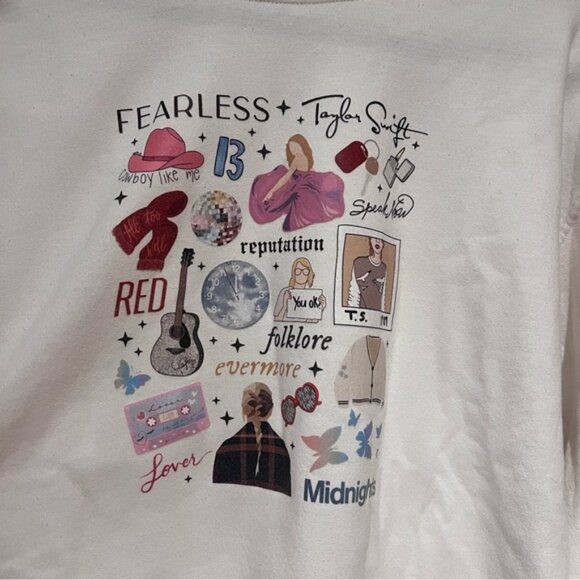 Taylor Swift Eras White Crewneck Sweatshirt - Picture 3 of 5